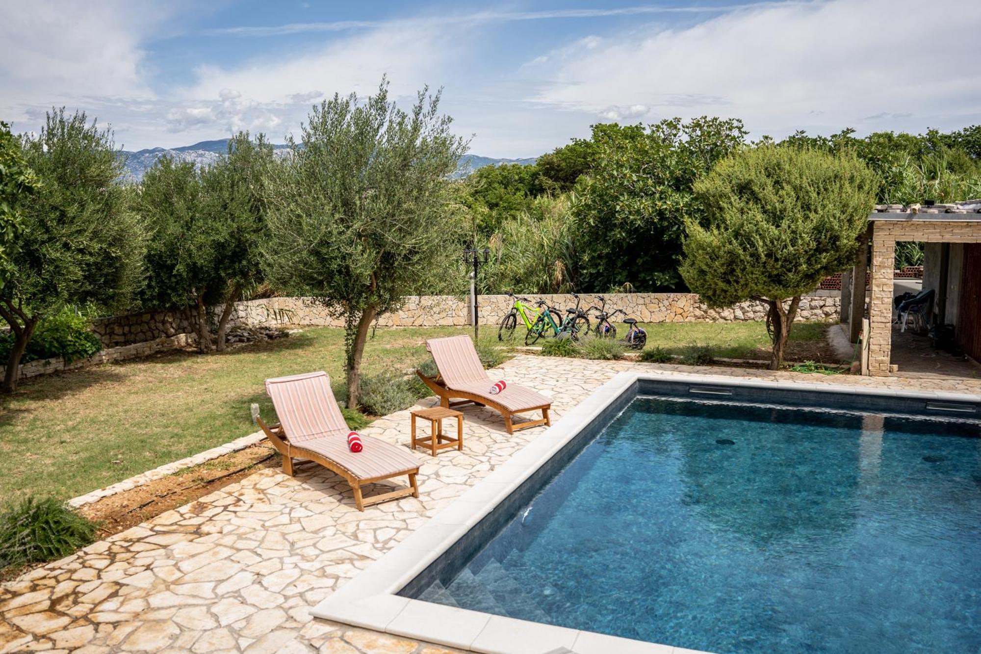 Villa Pag Dubrava Relax With Pool Bosana Екстериор снимка
