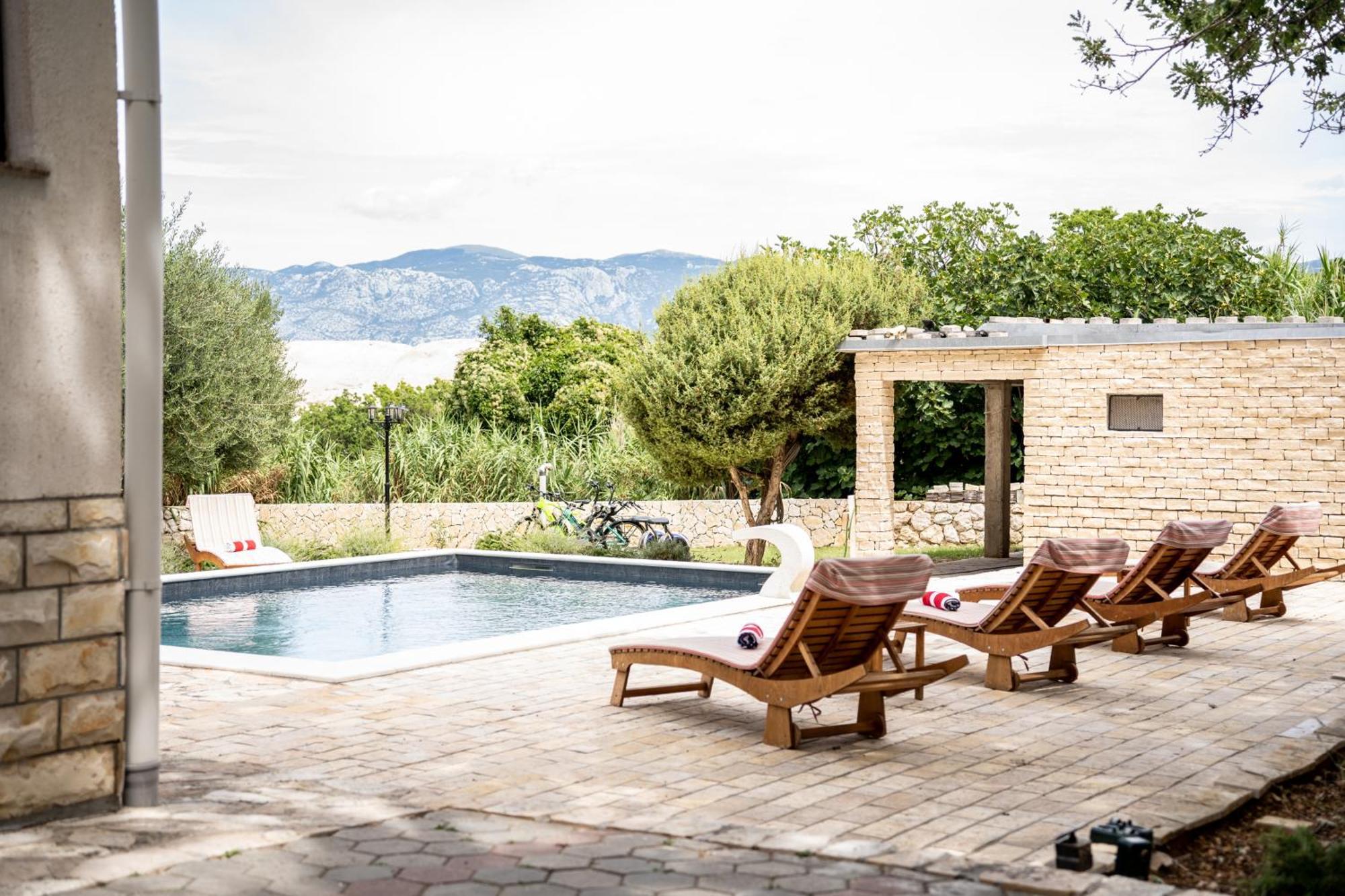 Villa Pag Dubrava Relax With Pool Bosana Екстериор снимка