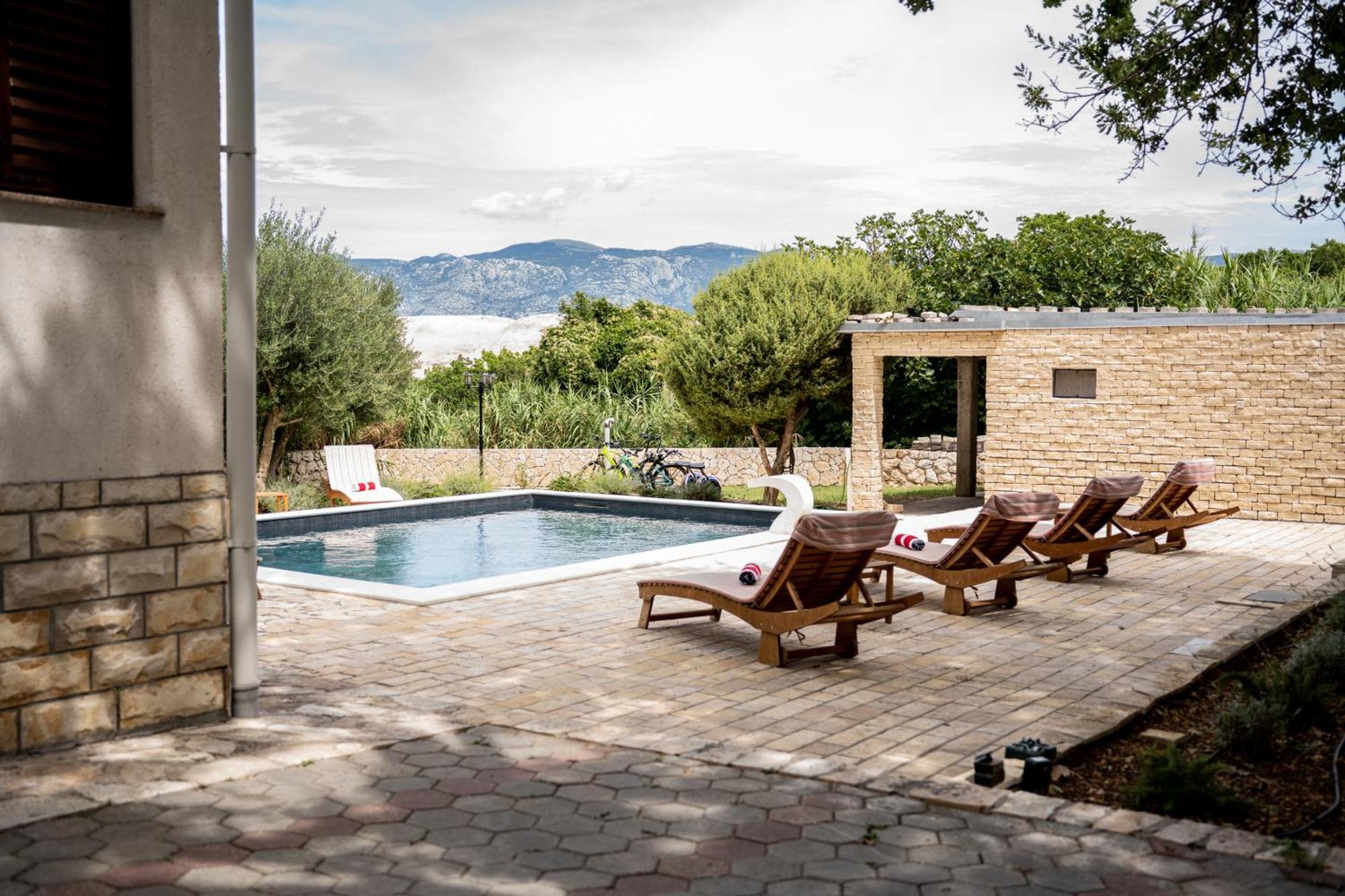 Villa Pag Dubrava Relax With Pool Bosana Екстериор снимка