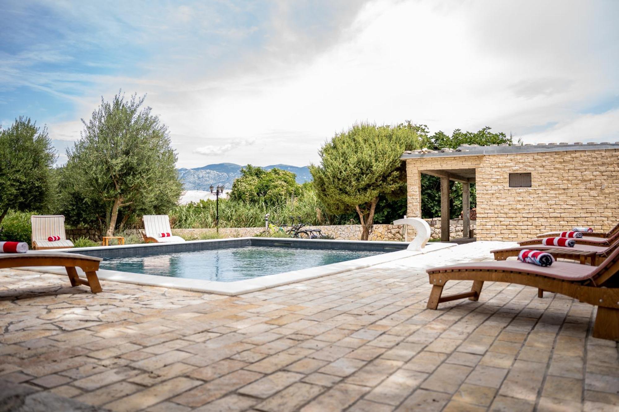 Villa Pag Dubrava Relax With Pool Bosana Екстериор снимка