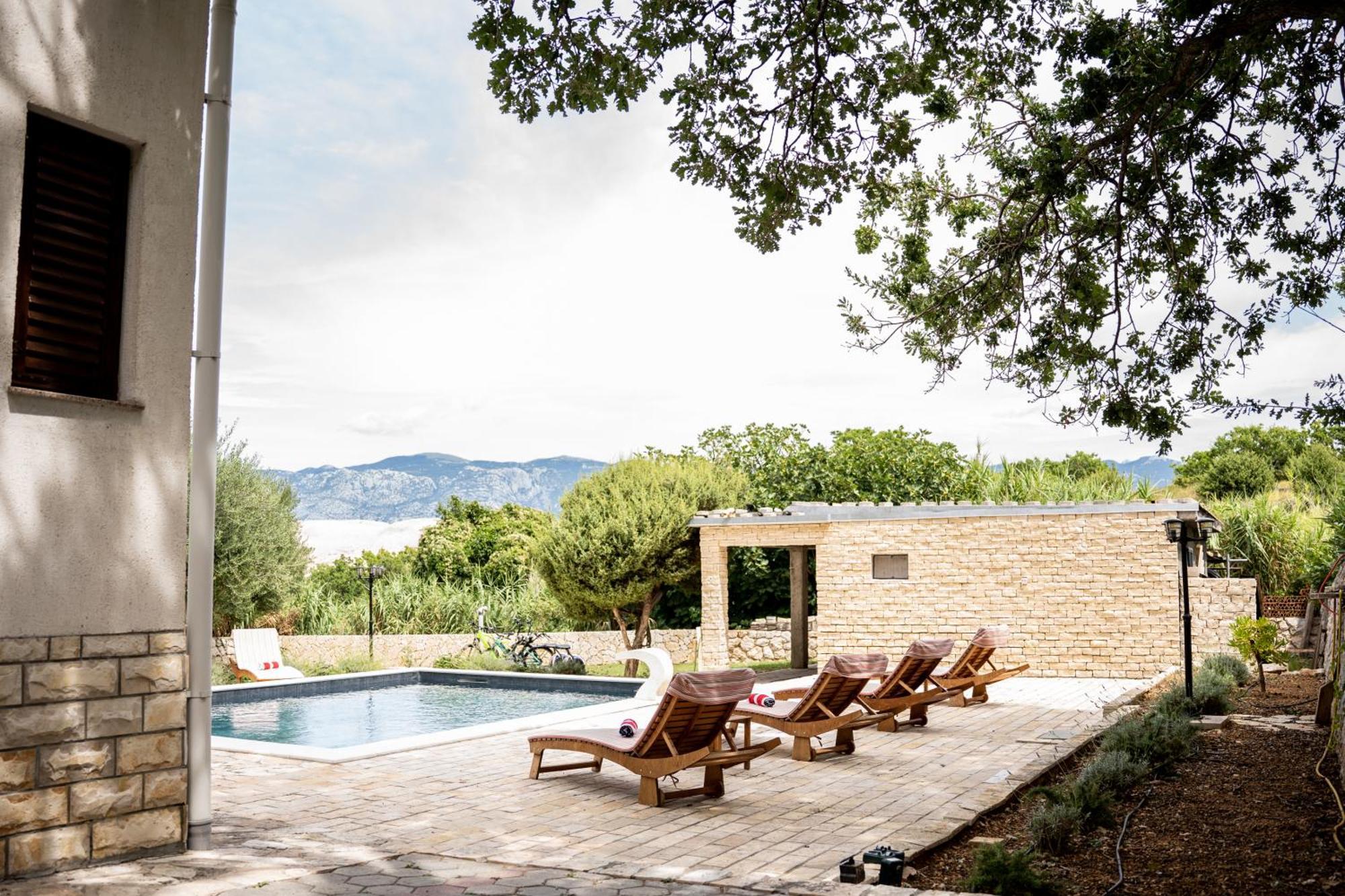 Villa Pag Dubrava Relax With Pool Bosana Екстериор снимка